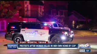Protests after woman killed in her own home by cop in Texas