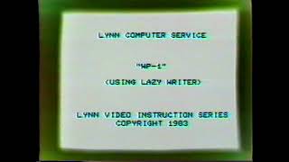 Lazy Writer Word Processing for the Tandy TRS-80 Model III