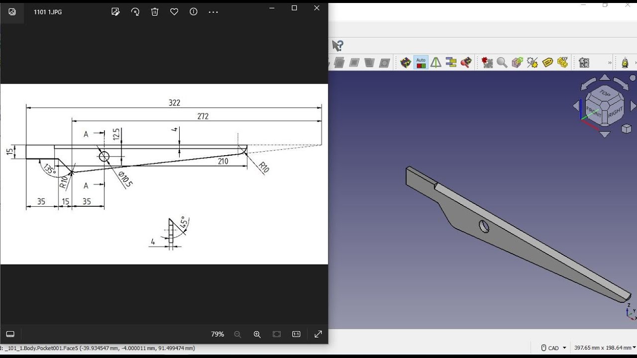 FreeCAD - Tutorial - Scissors - Metal part - Modeling - YouTube