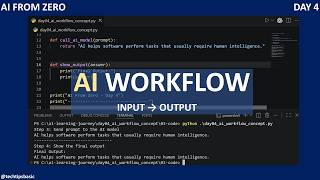 What Is an AI Workflow Explained with Python | AI From Zero Day 4
