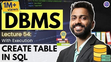 Lec-54: Create table in SQL with execution | SQL for Beginners | Oracle LIVE