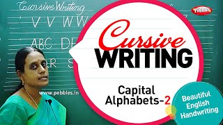 cursive writing capital alphabets part 2 cursive writing for beginners english handwriting