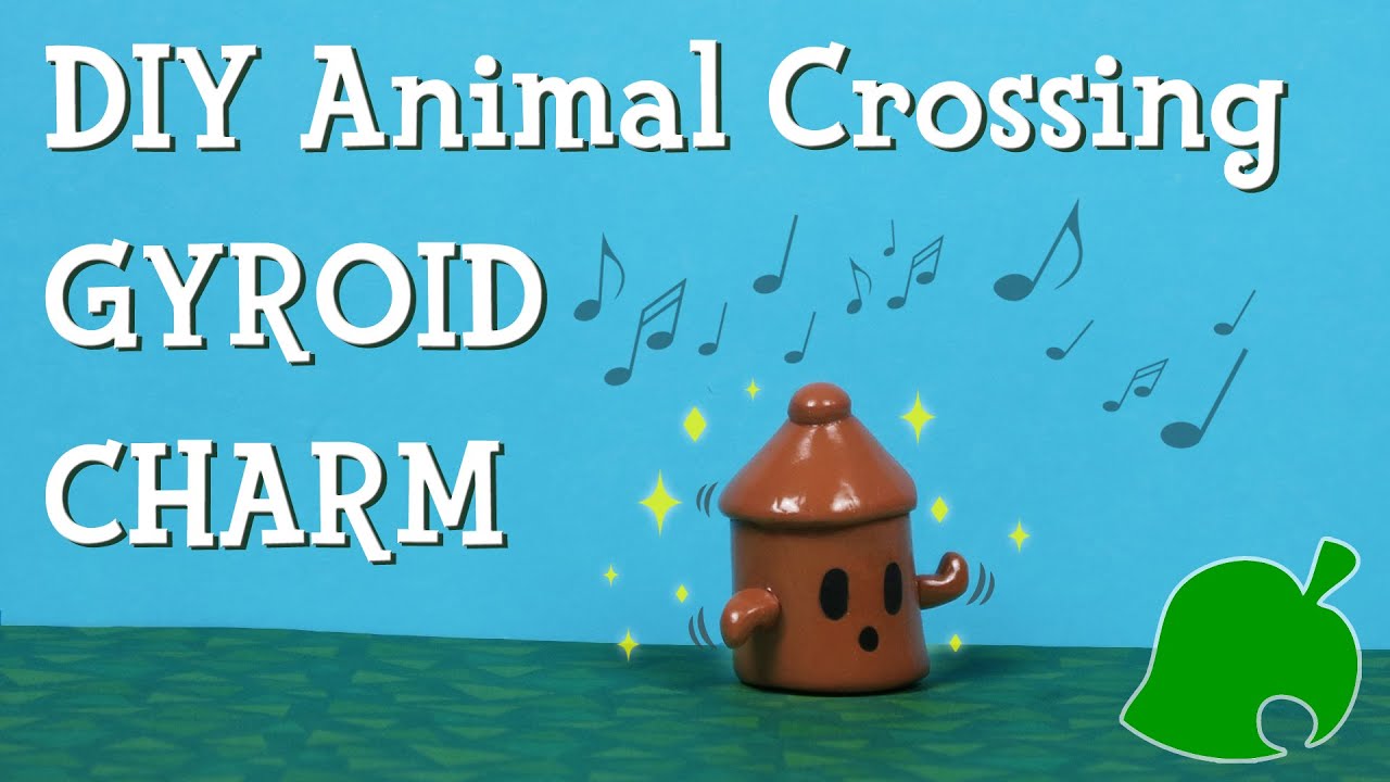 DIY Animal Crossing Gyroid Charm Make your own Animal Crossing New Leaf polymer clay charm