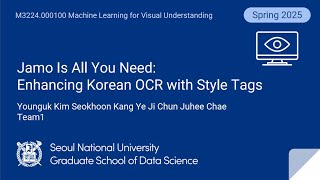 [2025 Team 1] Efficient and Generalizable OCR via Jamo-Level Prediction for Hangul