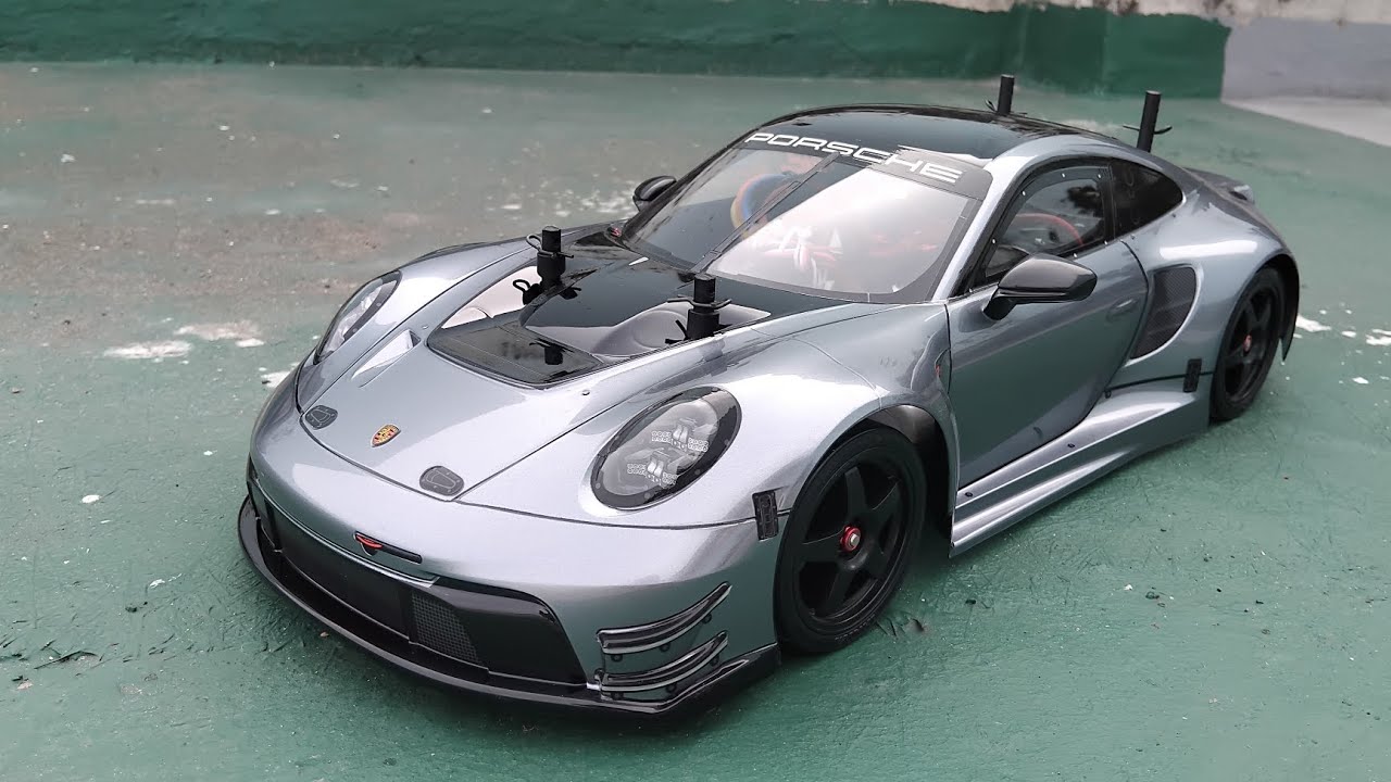 Porsche 911 GT3R (992) Street Version on Tamiya TT-02 1/10 RC Car First Run!!! #porschegt3r #tamiya