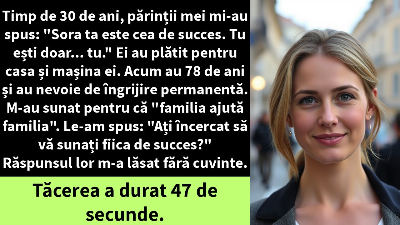 Timp de 30 de ani, părinții mei mi-au spus: 