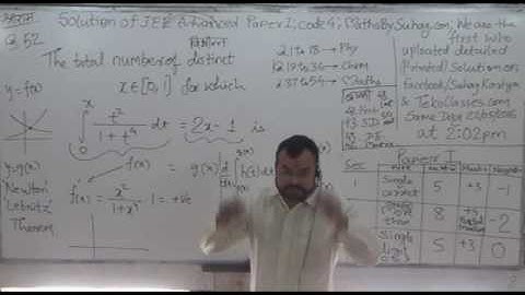 SOLUTIONS 2016 ADVANCED  PAPER 1  Q 51,52 & 53 MATHS BY SUHAG TEKO CLASSES 9039037779