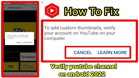 Fix Yt Studio Custom Thamnail problem How To Verify Your Youtube Account 2022