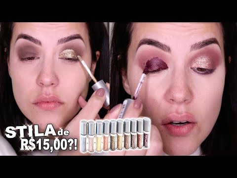 TESTEI SOMBRAS LÍQUIDAS DE 15 REAIS MELHORES QUE DA STILA
