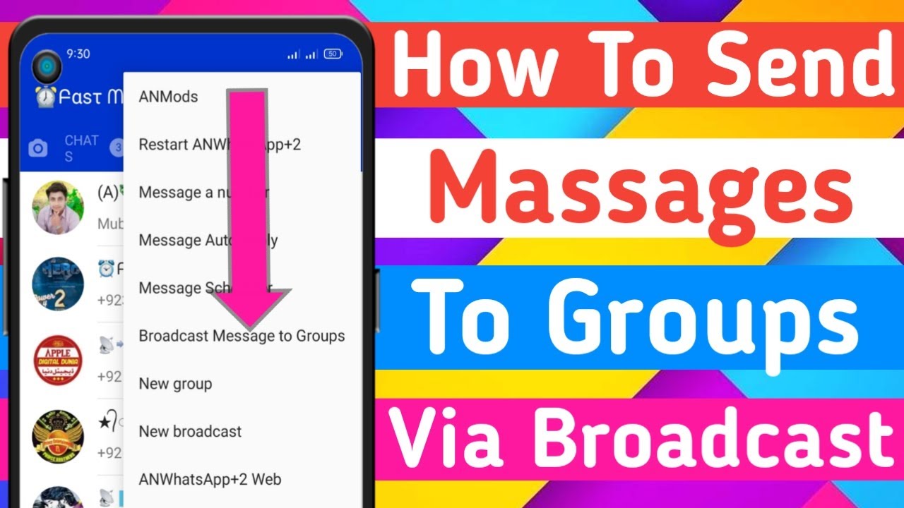 How To Add Groups In Broadcast Send Massage To Multiple Groups In