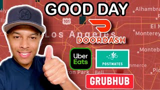 Day In My Life As A Driver for Doordash, Postmates, Grubhub, Ubereats| Daily Earnings | Tesla Driver