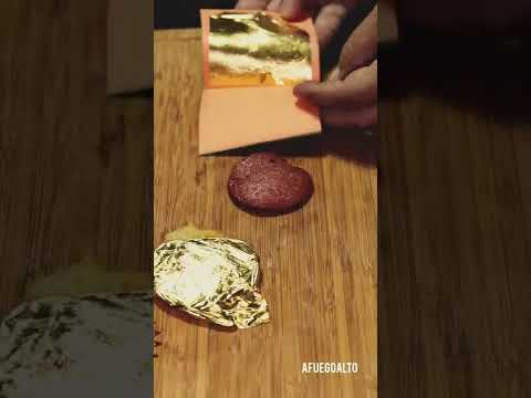 TOSTÓN CON SALAMI BAÑADO EN ORO #shorts