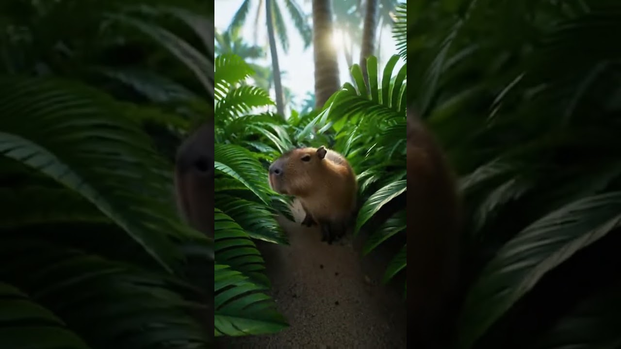 Capybara on a deserted island 