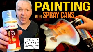 Painting a guitar body with spray cans