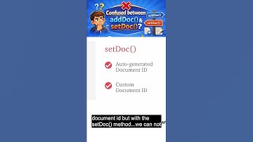 Firestore setDoc() vs addDoc() (Beginner Tip)  #frontendcourse #firebase #setdoc