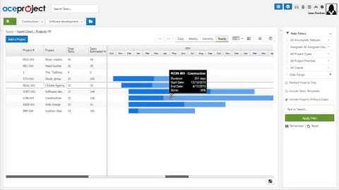 Open the project overview Gantt Chart (Quick Tip Video)