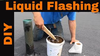 Cheap, Easy, DIY Liquid Flashing for Vents, Walls and vent pipes, Flat Roof Repairs/ Patch Leaks