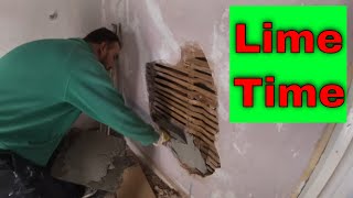 lime plastering lime scud lime scratch coat lime float top coat and lime skim plaster finish full