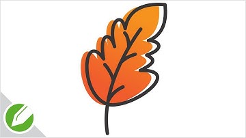 Brown autumn leaf Drawing with CorelDraw | Flat Vector Style | Drawing | CorelDraw Tutorial