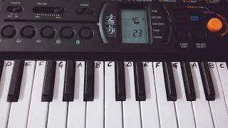 Tune Mujhe Bulaya Sherawaliye..On Keyboard (Keyboard-Casio Cover)Easy Notes for Beginners chords