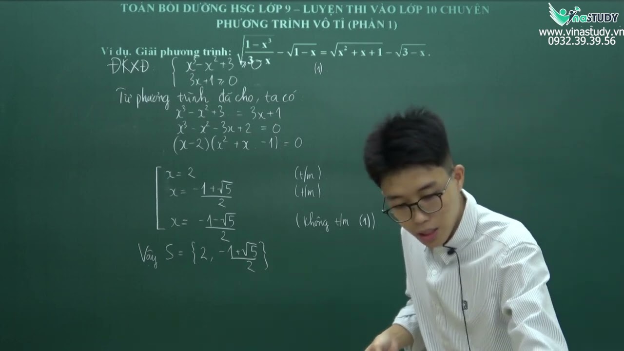 Bồi dưỡng HSG toán 9 - Phương trình vô tỉ - Phần 1 - Thầy Lê Tiến Đạt - Vinastudy.vn