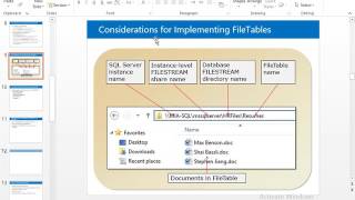 41 Implementing FILESTREAM and FileTables in SQL Server P2