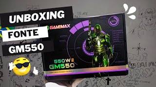 UNBOXING Fonte GM550 GAMEMAX
