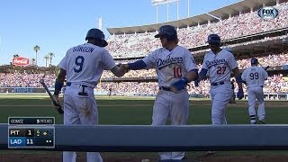 PIT@LAD: Five in 4th gives Dodgers a commanding lead