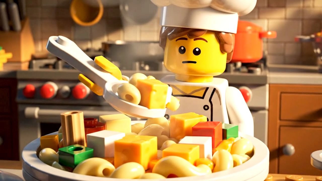 LEGO Chicken Mac & Cheese 🧀🍗 Ultimate Cheesy Stop Motion ASMR • LEGO ANIMATION
