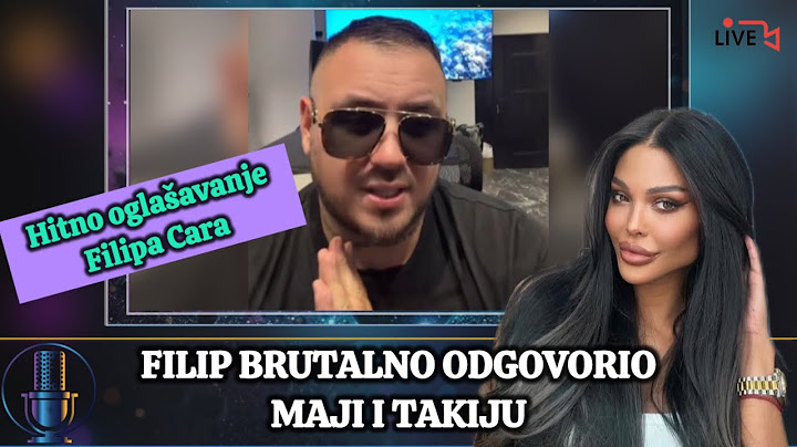 FILIP BRUTALNO ODGOVORIO MAJI I TAKIJU