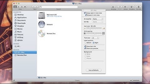 Mac OSX Customize Finder