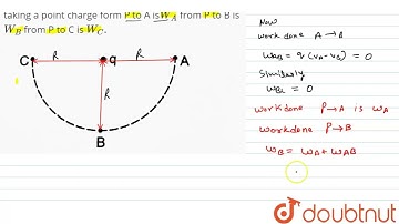 Consider the situation of figure . The work done in taking a point charge form P to Ais W_A fro...