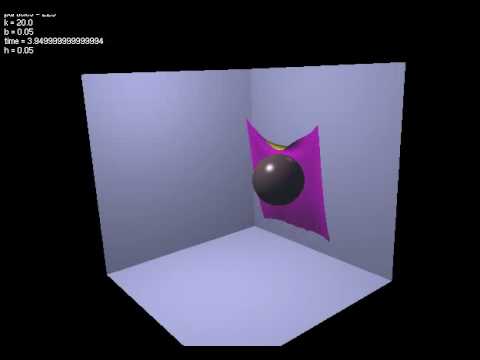 Waving cloth implemented with Backward Euler