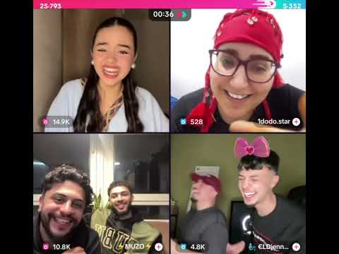 ايناس مع موزو ونزار والجين رباعي مع دودو المغربية مشكلة مع نزار وايناس لايف 3 2