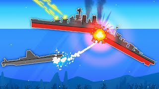 Ships At War Battle Simulator!  Ship Sinking Simulator + FORTS - Ships at War Gameplay screenshot 2