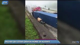 Mulher que estava grávida morre em acidente de trânsito em Brusque