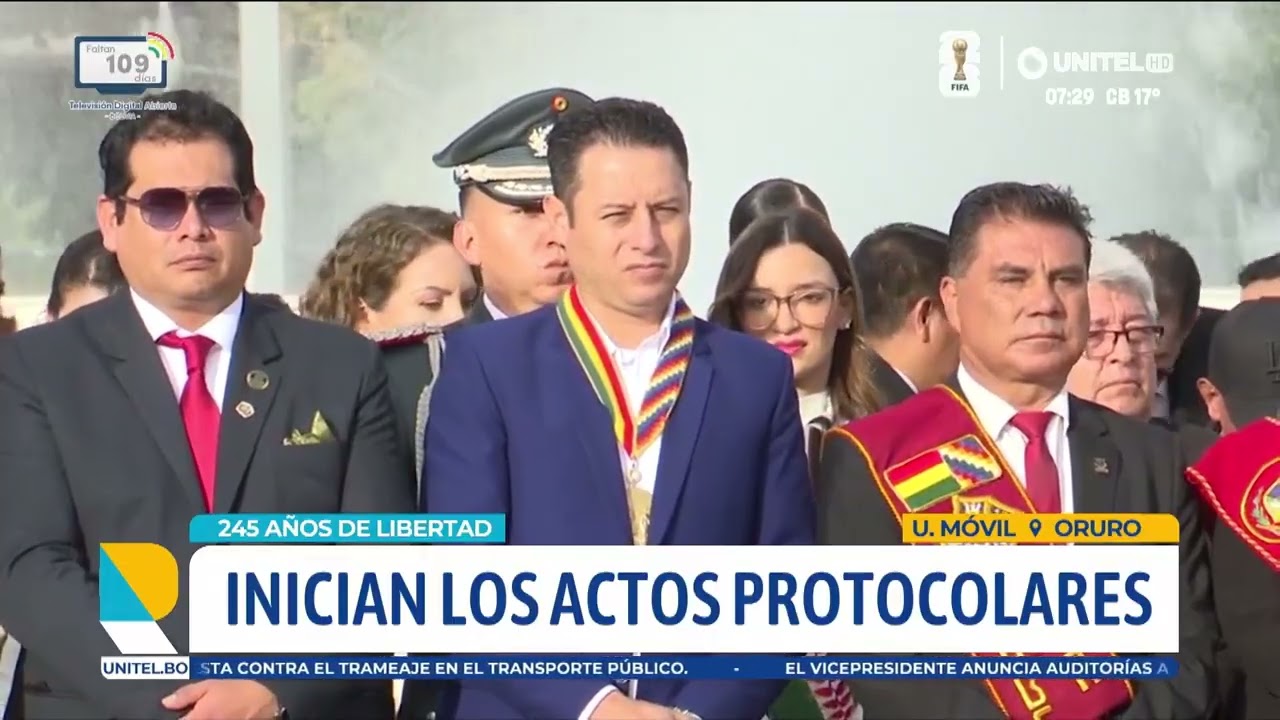 Oruro celebra 245 años de su gesta libertaria con la presencia de Lara