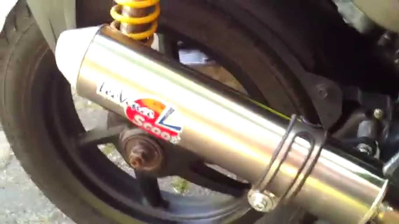 Kymco Super 8 4T 50ccm Soundcheck mit Leovince HM Handmade Titan