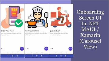 Onboarding Screen UI In .NET MAUI / Xamarin (Using Carousel View)