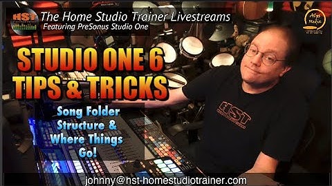 Studio One 6 Tips & Tricks (12-8-2022) - Song Folder Structure & Where Things Go