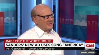Video thumbnail of "Art Garfunkel on Sanders ad using "America""
