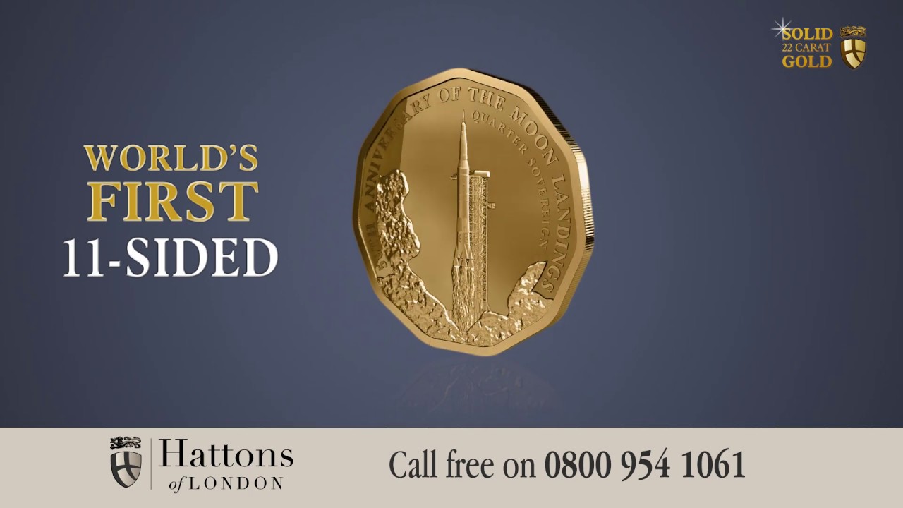 Hattons of London Moon Landing 50th Anniversary Gold Quarter