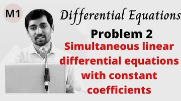 Simultaneous linear differential equations with constant coefficients  Problem 2