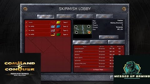 Command and Conquer Red Alert Remastered Skirmish Gameplay USSR– MAP: Puddles 4