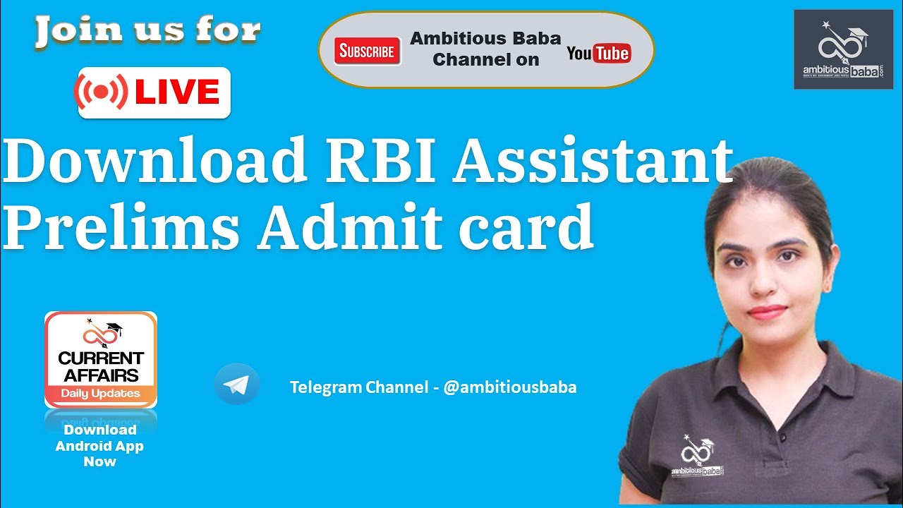 RBI Assistant Prelims Admit card 2022 : Download Now|Details|Syllabus|Preparation|