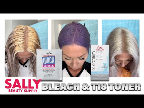 sally's quick white bleach & wella T18 toner | hairdresser tries