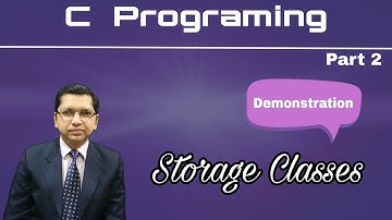 Demonstration of Storage class in C Programming (Part 2) | By Professor Pankaj Gupta | BIIT