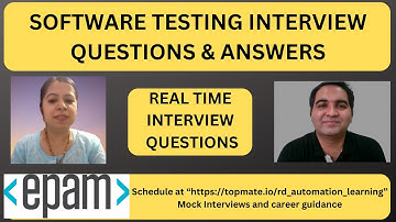 Software Testing Interview Questions and Answers | RD Automation Learning