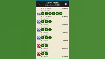9pm lotto result today October 12,2025 all draw result#shortvideo #lottoresulttoday