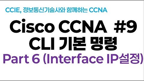 시스코(Cisco) CCNA #9(CLI 기본명령) Part6(Interface IP설정)